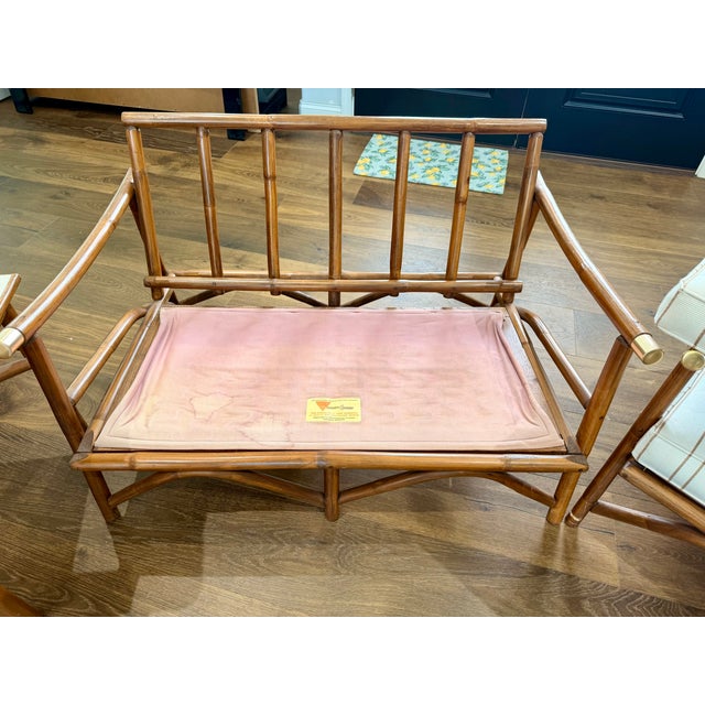 Vintage Vogue Raton Sofa Set With Chairs and Side Tables – Excellent Condition For Sale - Image 14 of 14