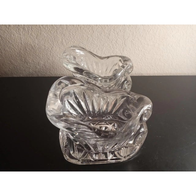 2000s Lead Crystal Trinket Dishes- a Pair For Sale - Image 4 of 5