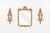 1950s Italian Neoclassical Giltwood Mirror and Pair of Mirrored Candle Sconces, Circa 1950 For Sale - Image 5 of 13