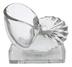 Glass Shell Bookends, 1980s, Set of 2