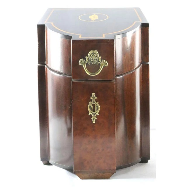 1960s Pair of Mid 20th Century Inlaid Mahogany Knife Boxes For Sale - Image 5 of 9