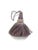 Handmade amethyst and grey colored key tassel with looped ruche, twisted cord and full skirt. Skirt has a blend of colors...