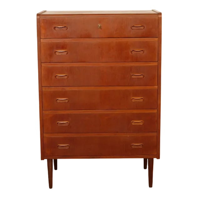Vintage Danish Teak Chest of Drawers For Sale
