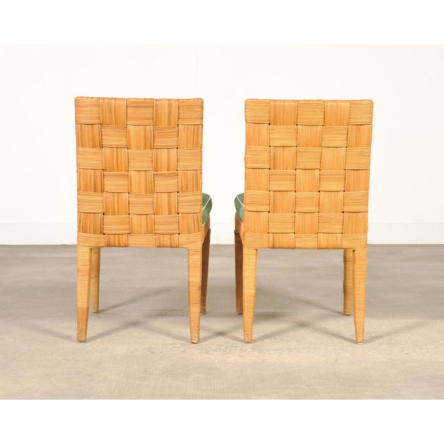 Set of Four John Hutton Bielecky Block Island Cane Dining Chairs For Sale - Image 17 of 18