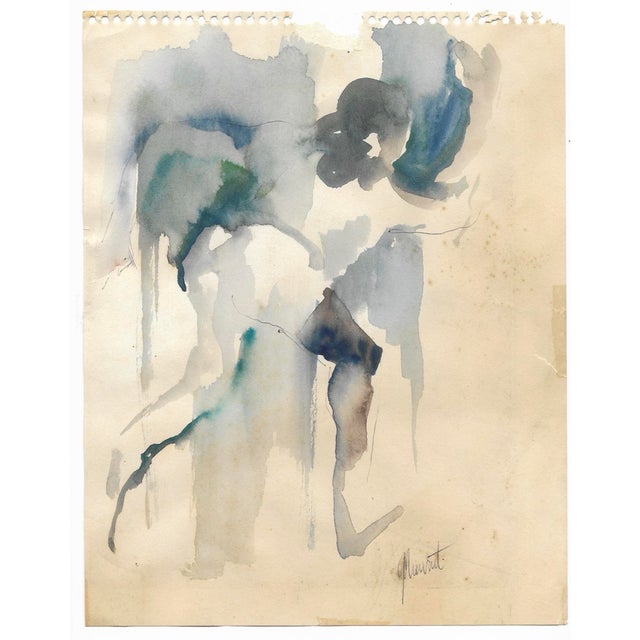 George Robert Chavatel (1930-2006) dancing female, watercolor on paper, singed lower right. A native of Highlands Springs,...
