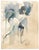 George Robert Chavatel (1930-2006) dancing female, watercolor on paper, singed lower right. A native of Highlands Springs,...