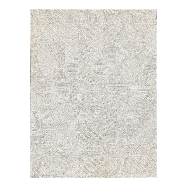 Exquisite Rugs Monaco Tufted New Zealand Wool & Cotton Beige/Ivory Rug-8'X10' For Sale