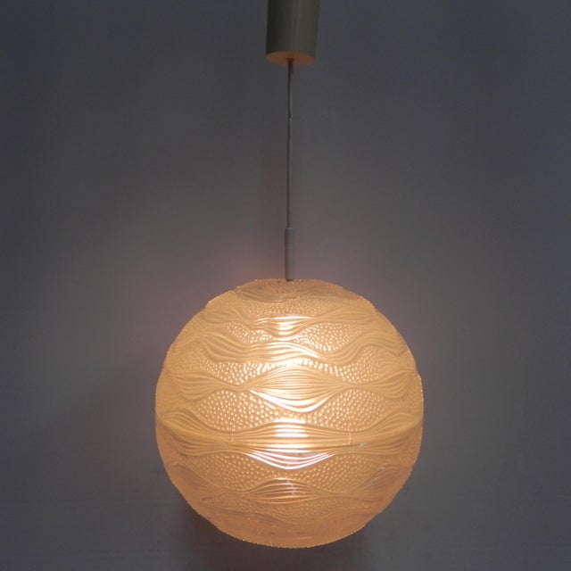 Vintage Hanging Lamp with Round Plastic Globe﻿, 1960s For Sale - Image 16 of 16