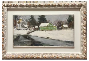 Boris Lavrenko, Green House in the Woods, 1993, Oil Painting