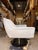 Contemporary Michael Weiss for Vanguard Light Blue & White Velvet Lounge Chair With Swivel For Sale - Image 3 of 7