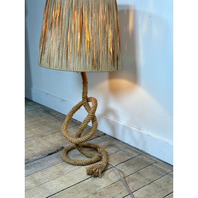 Lamp in Rope and Raffia from Adrien Audoux & Frida Minet, 1950s For Sale - Image 3 of 11