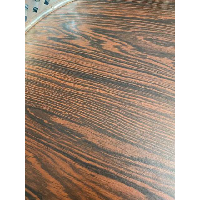 Contemporary Silver Plate Faux Bamboo Gallery Tray For Sale - Image 4 of 7