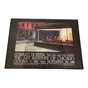 "Nighthawks" by Dennis Hopper, the Art and the Artist Framed Gallery Poster, 1981