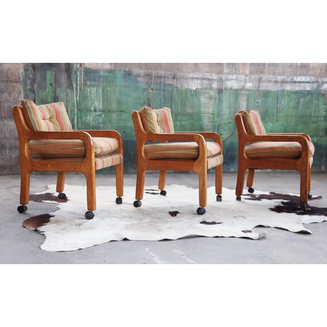 1970s Brutalist Mid Century Modern Lounge Side Accent Chair Armchair-- One Chair Left For Sale In Madison - Image 6 of 10