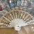 Victorian frame with fan hand painted representing French scene