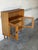 Oak Glass Cabinet With Leaded Doors Danish Mid-Century Modern 1960s For Sale - Image 4 of 11