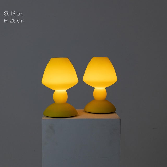 Cased Glass Lamps, 1980s, Set of 2 For Sale - Image 9 of 11