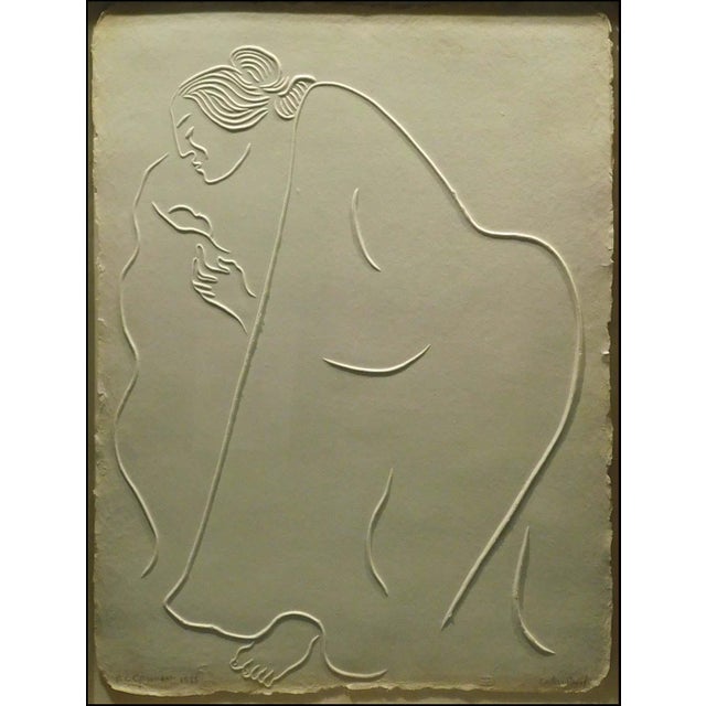 "Untitled" framed by R.C Gorman Original Limited Edition Paper Cast Hand signed by the artist Image Size: 41" x 33" Frame...