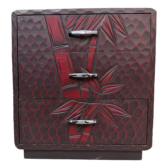 Small Japanese Storage Cabinet in Bamboo, 1960s For Sale