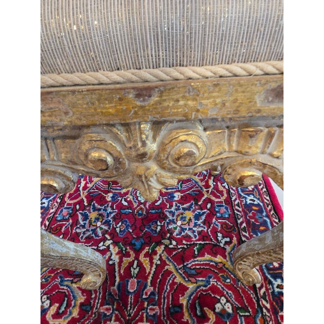 Italian Baroque Style Giltwood Benches/ Stools - A Pair For Sale - Image 12 of 14
