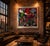 A spectacular original artwork by augusto-s, in an impressive 160 x 160 cm square format with its frame. a truly...