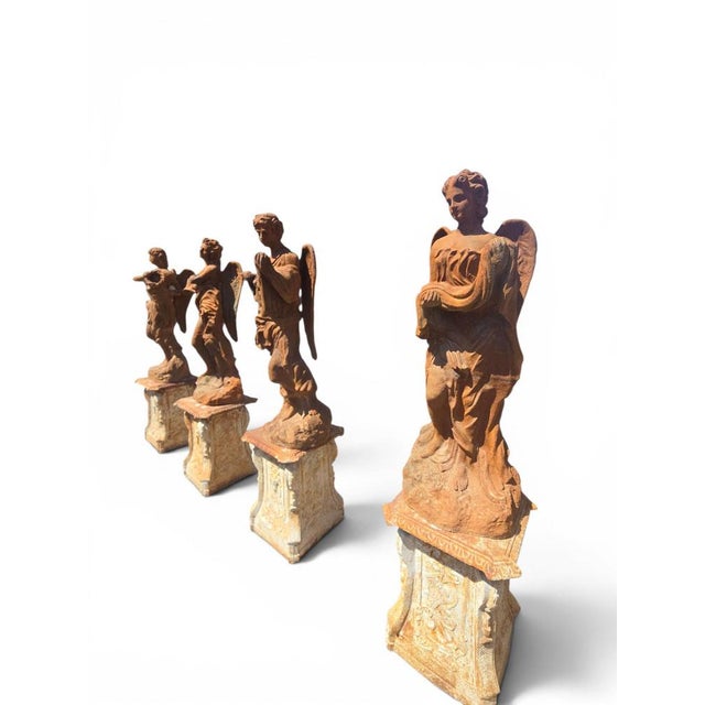 Metal Four Seasons Sculptures in Patinated Iron, 1970s, Set of 4 For Sale - Image 7 of 15