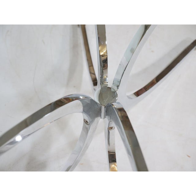 Silver Mid-Century Modern Italian Metal and Glass Spider Coffee Table, 1970s For Sale - Image 8 of 12