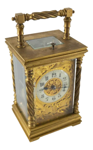 French Ormolu Gilt Bronze Repeater Carriage Clock