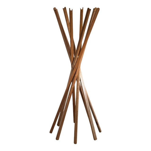 Sciangai Coat Stand in Wood by De Pas-Durbino-Lomazzi for Zanotta, 1970s For Sale