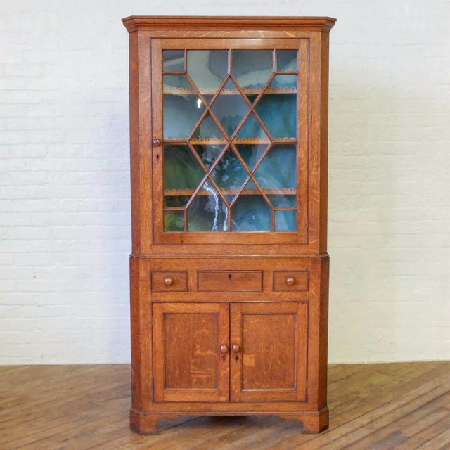 Georgian Oak Corner Cupboard, 1800s For Sale - Image 11 of 11