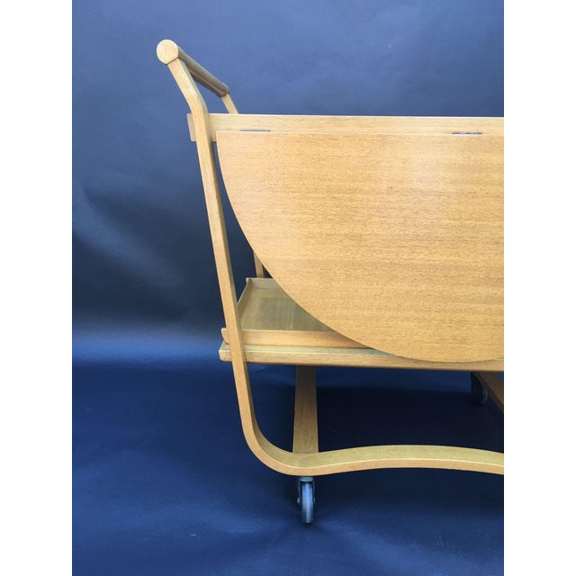 Wood 1950s Edward Wormley for Dunbar Bar Cart For Sale - Image 7 of 9