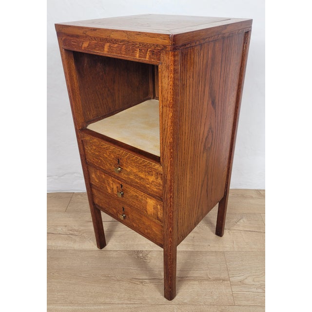 Vintage Bedside Cabinet in Oak, 1960 For Sale - Image 4 of 17