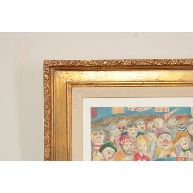 Late 20th Century Robert Cenedella Signed Framed Lithograph, 'The Giants' For Sale - Image 5 of 12