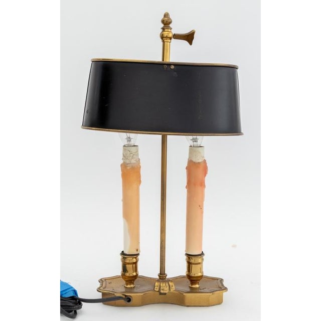 Victorian Brass Two-Light Table Lamp, 20th C. For Sale - Image 3 of 5