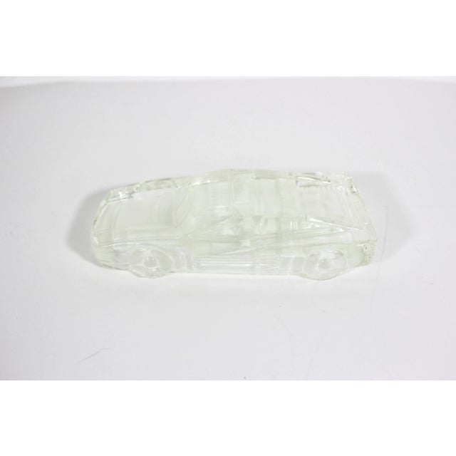 Late 20th Century Vintage Glass Ferrari Testarossa Model Paperweight Italian Crystal For Sale - Image 5 of 11