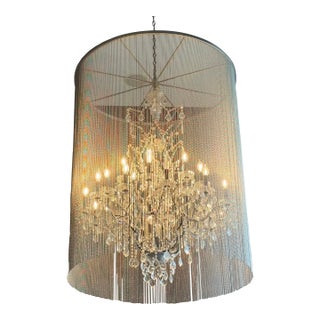 Rh Restoration Hardware Vaille 45” Crystal Chandelier Lighting For Sale