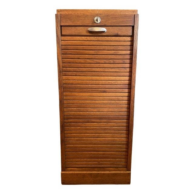 Vintage Roller Shutter Cabinet Filling or Music Cabinet, France, 1960s For Sale