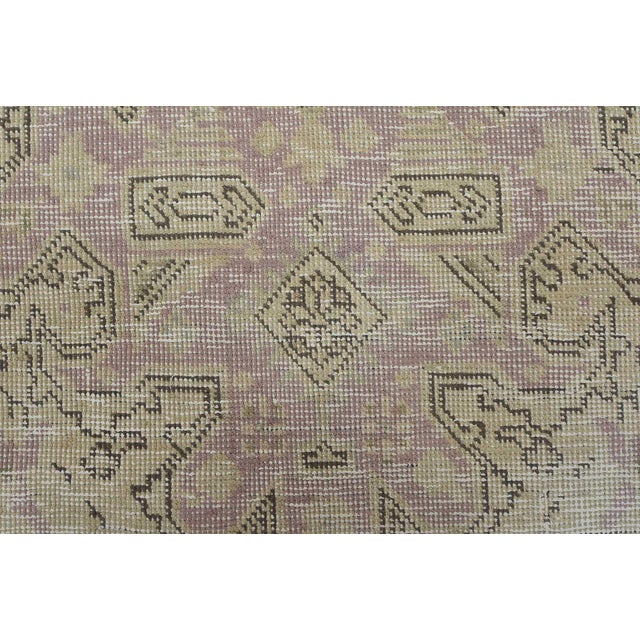 Tabriz Rug 9’3” X 12’4” Beige Wool Vintage Distressed Hand-Knotted Carpet For Sale - Image 11 of 15