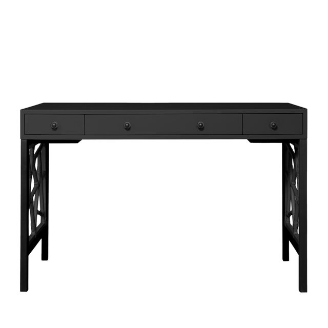 David Francis Tiffany Writing Desk - Black For Sale - Image 4 of 9