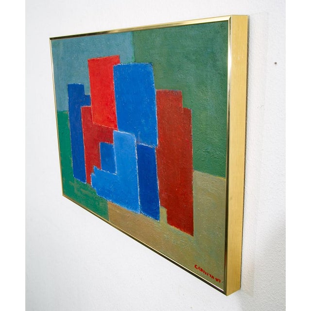 Artist: George Constant Oil On Canvas / Wood Frame Title: Untitled Date: C 1975 Size: 26.5 W x 18 H About the Artist:...