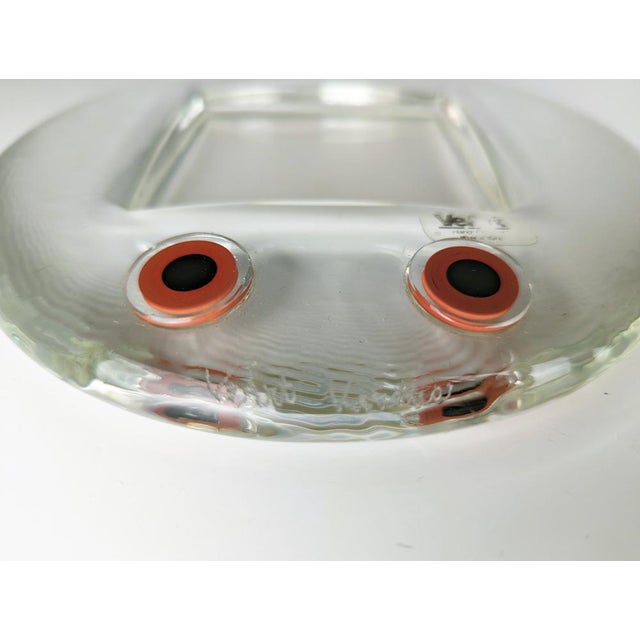 Italian Murano Glass Ashtray with Red Murrine from Veart, 1970s For Sale - Image 6 of 7