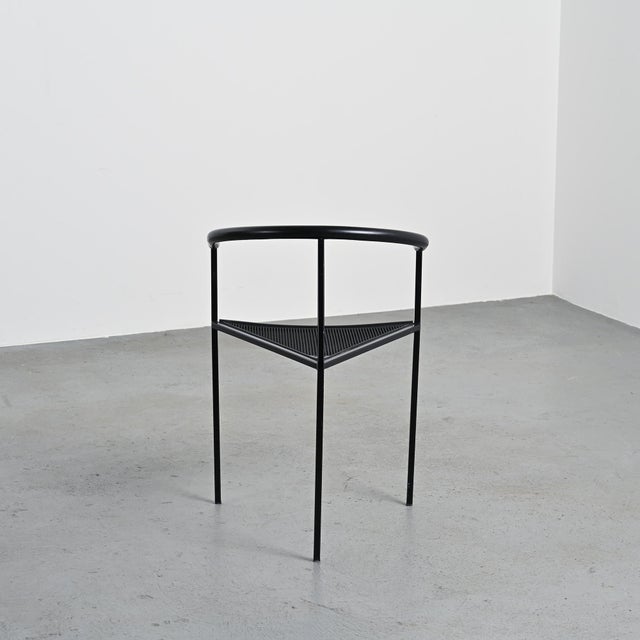 Metal Millepunte Chairs by Peregalli and Calatroni for Zeus Noto, 1980s, Set of 8 For Sale - Image 7 of 13