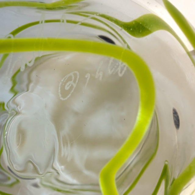 Late 20th Century Set of 5 Peàn Doubulyu “Wavie” Hand‑Blown Art Glass Tumblers, 1995–1996 For Sale - Image 5 of 7