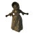 Antique 1800s Pewter Little Match Girl Candle Snuffer Hans Christian Andersen For Sale