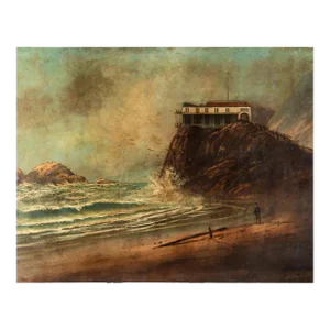 Antique Oil Painting of the Cliff House San Francisco by William Weaver Armstrong (American 1862-1906)