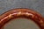 Chinoiserie Red Lacquered Chinoiserie Oval Hand Painted Wall Mirror For Sale - Image 3 of 5