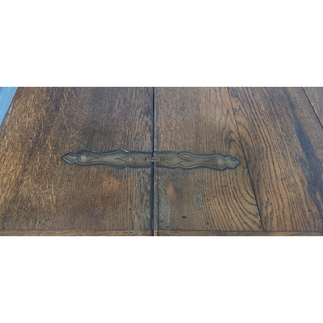 Oak Kitchen Refrectory Farmhouse Dining Table, 1910s For Sale - Image 15 of 18