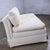Late 20th Century MCM to Modern Slipper Style Loveseat or Armless Sofa Off White Textured Stripe Upholstery For Sale - Image 6 of 18