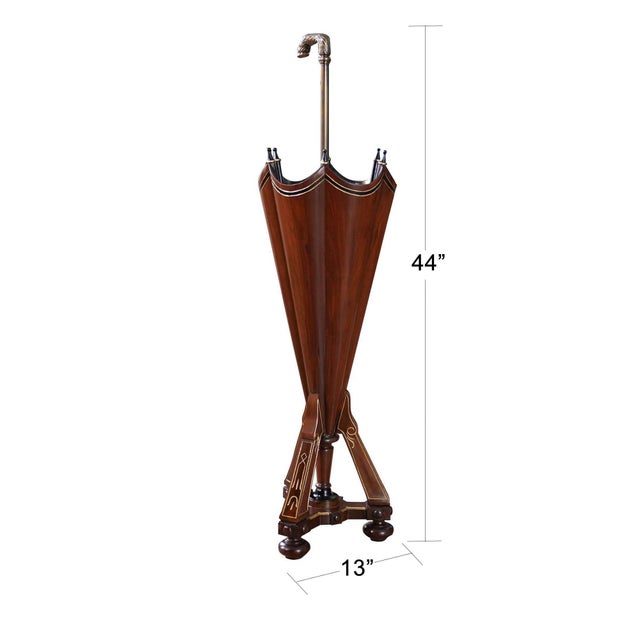 A wooden Umbrella Stand shaped like an umbrella. One of the rarest of antiques this is the Niagara Furniture version of a...