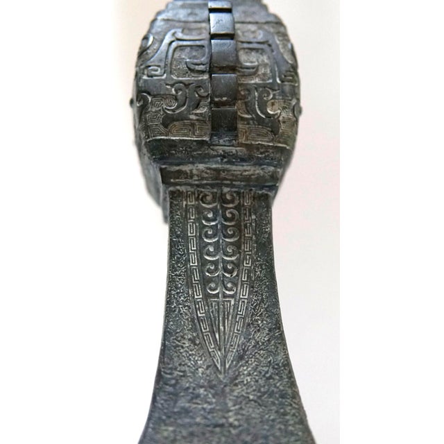 19th Century Japanese Bronze Table Lamp For Sale - Image 4 of 13